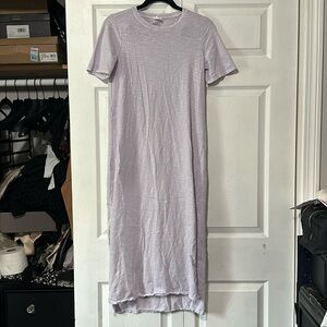 Anthropologie Daily Practice Light Purple Maxi Tee Shirt Dress